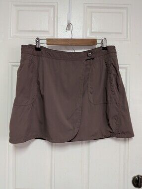 Patagonia Women's Solimar Skirt Skort Brown size 14 Hinking Activewear Outdoor